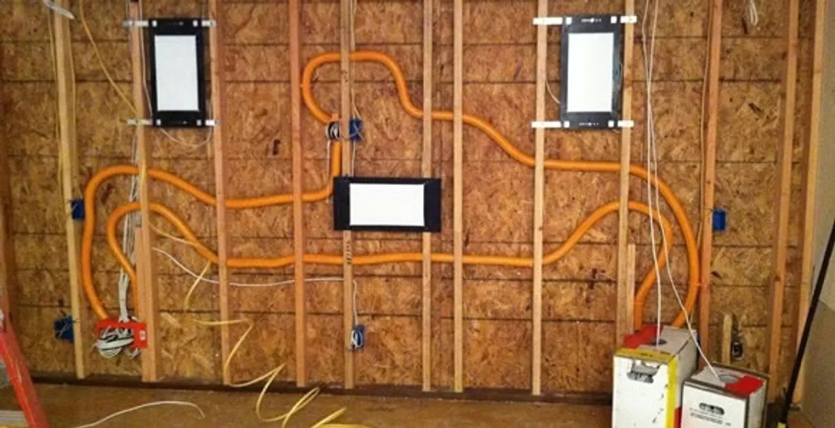 new construction wiring project displaying complete electrical system layout installed by professionals in Naperville, IL