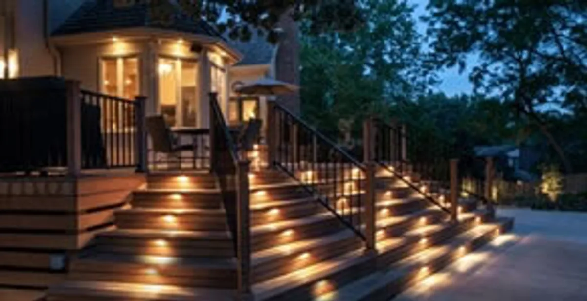Residential electrician installing outdoor lighting for home safety in Naperville, IL