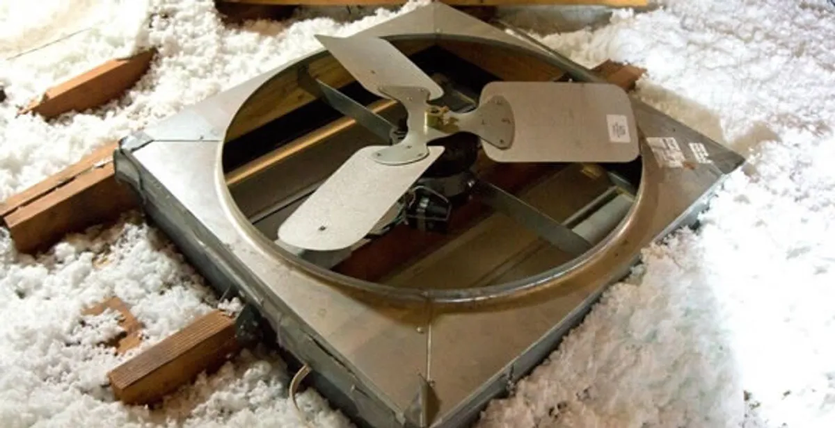whole house fan installation services with attic-mounted ventilation unit in Naperville, IL